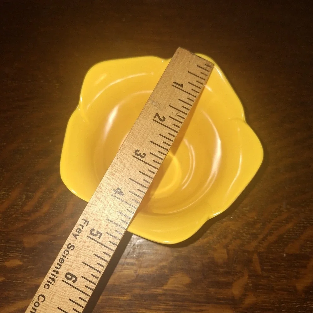 Zak! Designs Yellow Ombre Flower Melamine Nesting Bowls Serving Mixing Set Of 4
